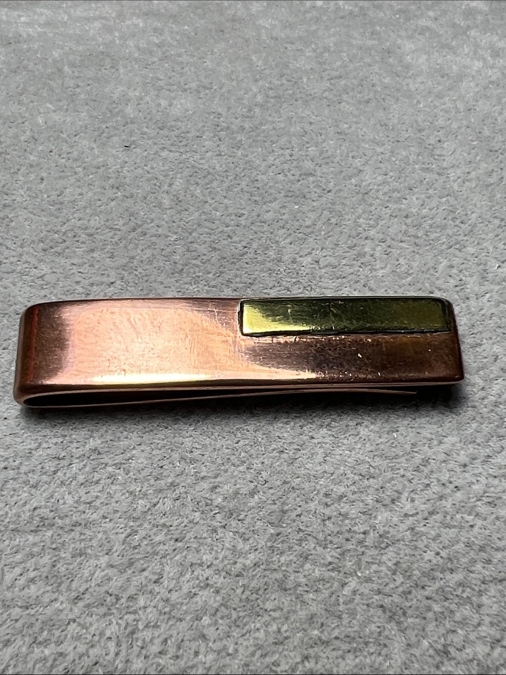 Vintage 10k Rose & Yellow Gold Tie Clip